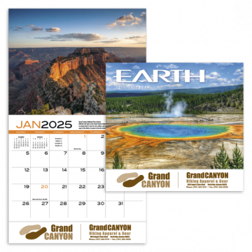 Earth Appointment Wall Calendar - Stapled